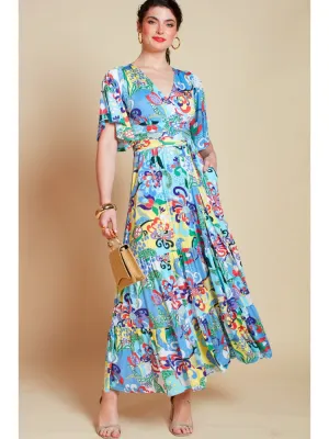 Onjenu Tilly Maxi Bardot Print