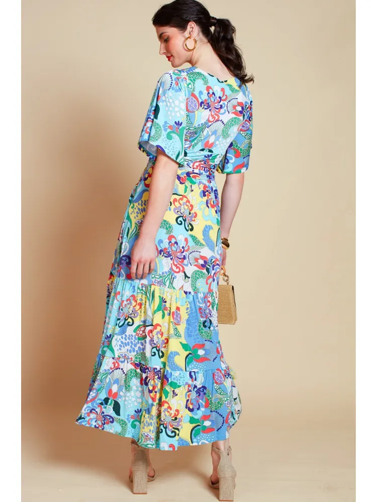 Onjenu Tilly Maxi Bardot Print