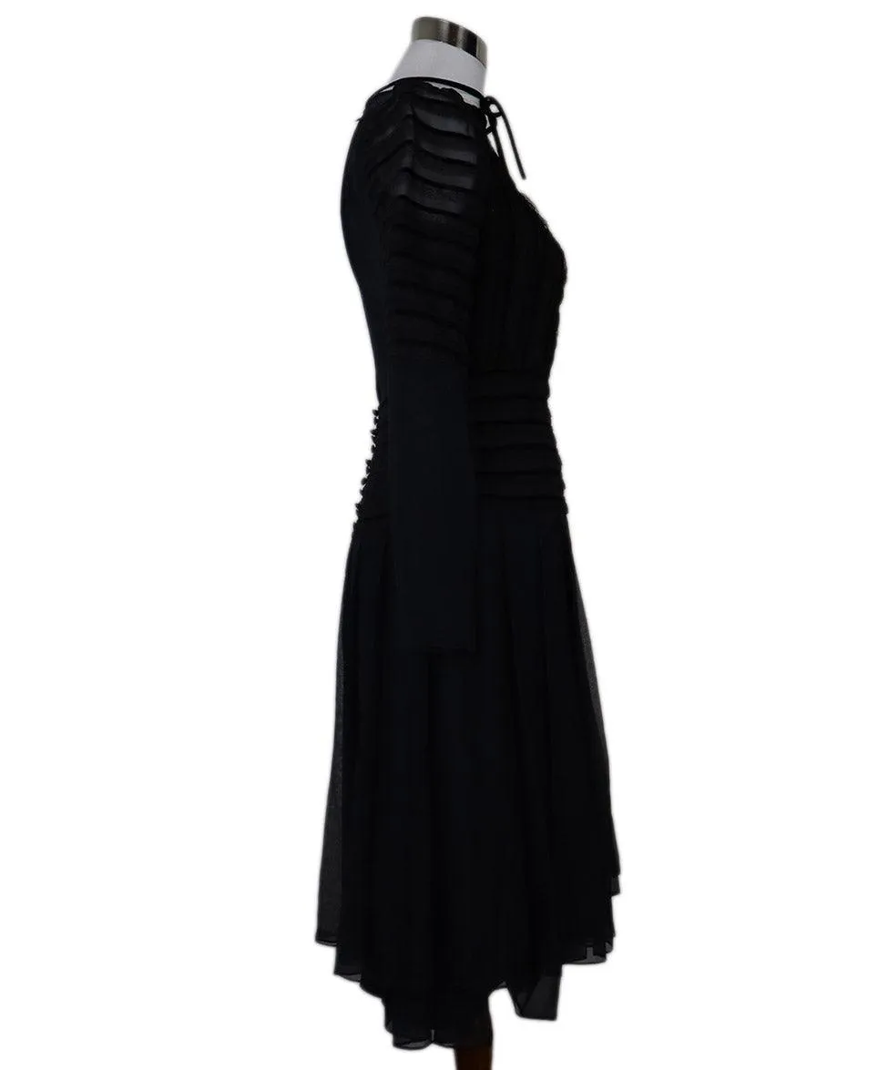 Oscar De La Renta Blue & Black Lace Dress sz 8