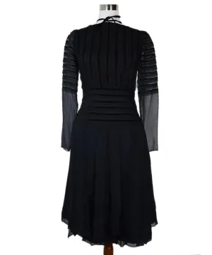 Oscar De La Renta Blue & Black Lace Dress sz 8