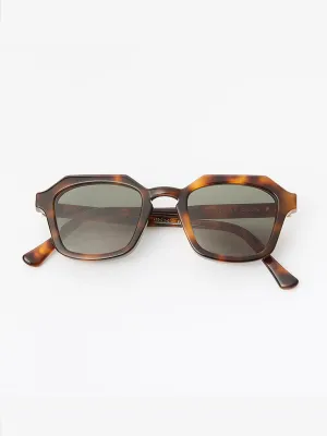 Oscar Deen Diego Sunglasses in Tortoise/Green