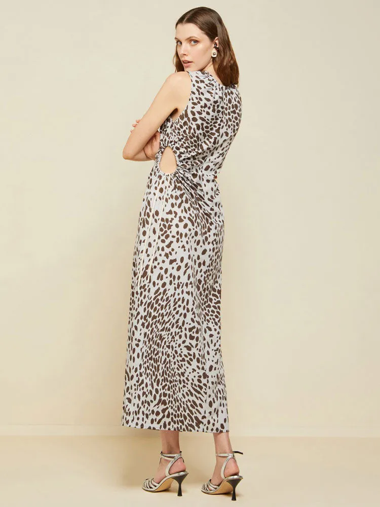 Ottod'Ame Animal Print Dress Oyster
