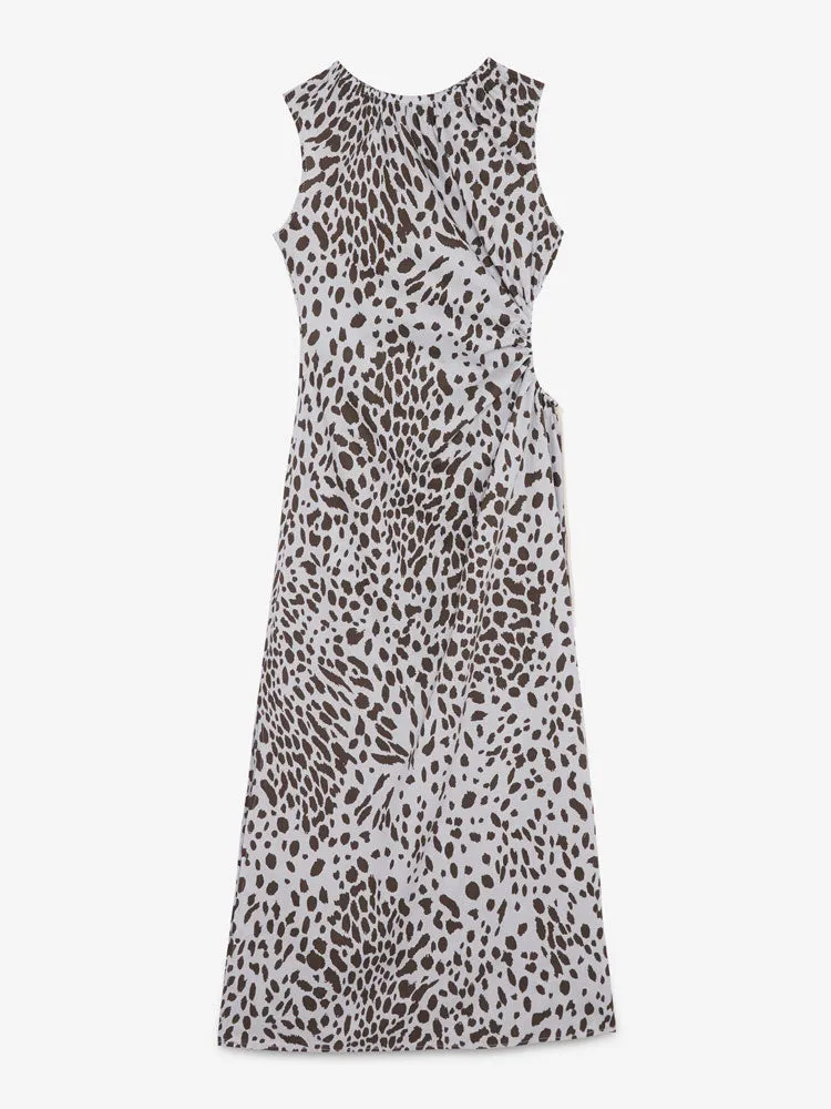 Ottod'Ame Animal Print Dress Oyster