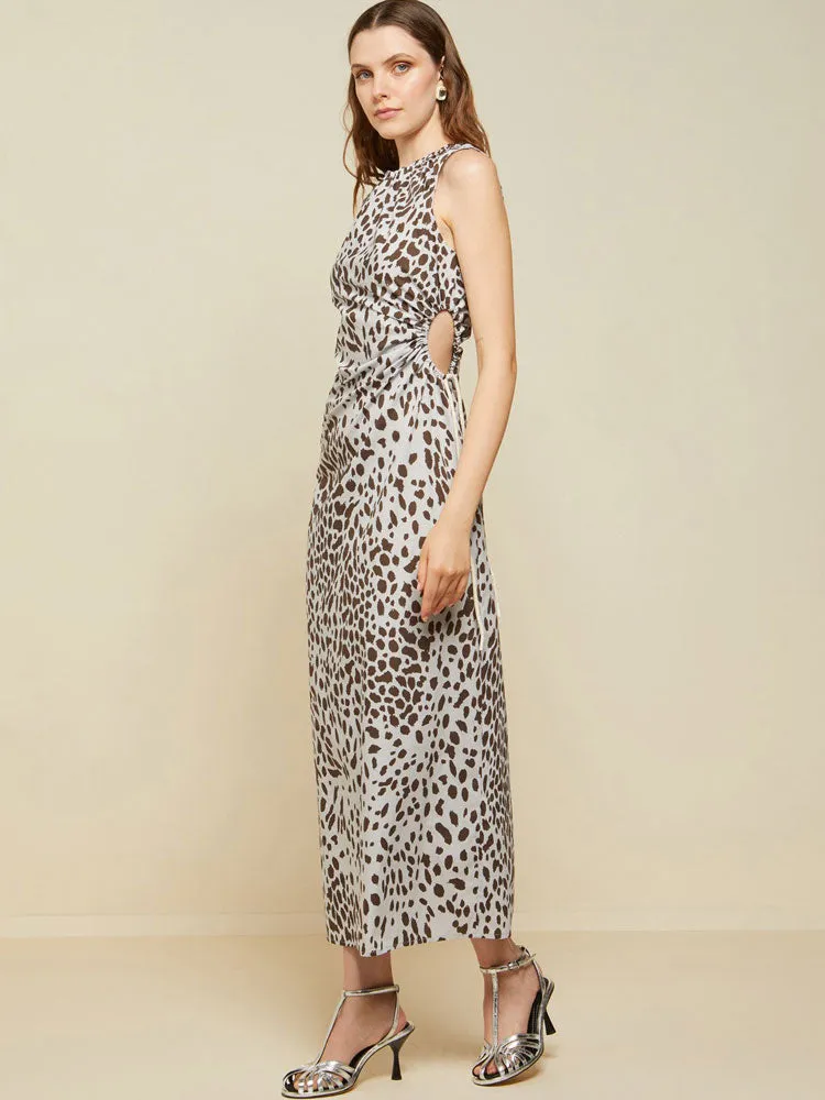 Ottod'Ame Animal Print Dress Oyster