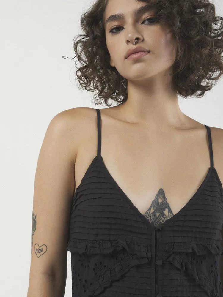 Ottod'ame Broderie Anglaise Dress Black