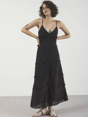 Ottod'ame Broderie Anglaise Dress Black
