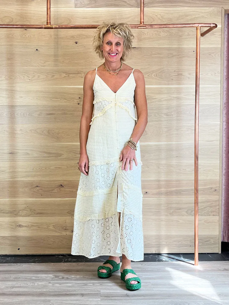 Ottod'ame Broderie Anglaise Dress Vanilla