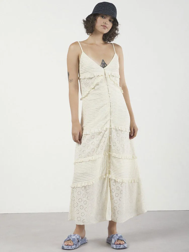Ottod'ame Broderie Anglaise Dress Vanilla