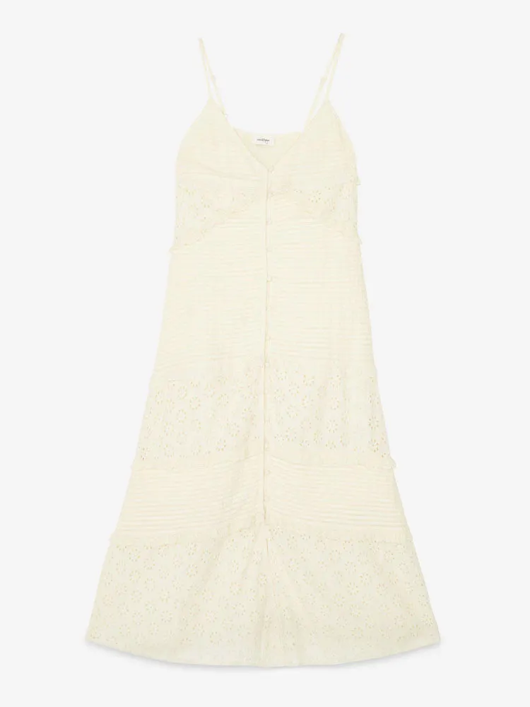 Ottod'ame Broderie Anglaise Dress Vanilla