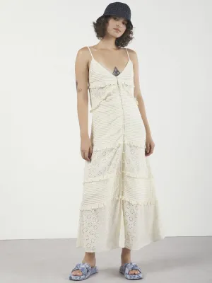Ottod'ame Broderie Anglaise Dress Vanilla