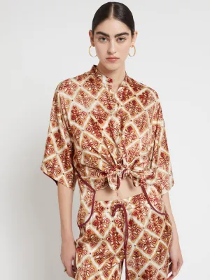 Ottod'Ame Printed Shirt Sand