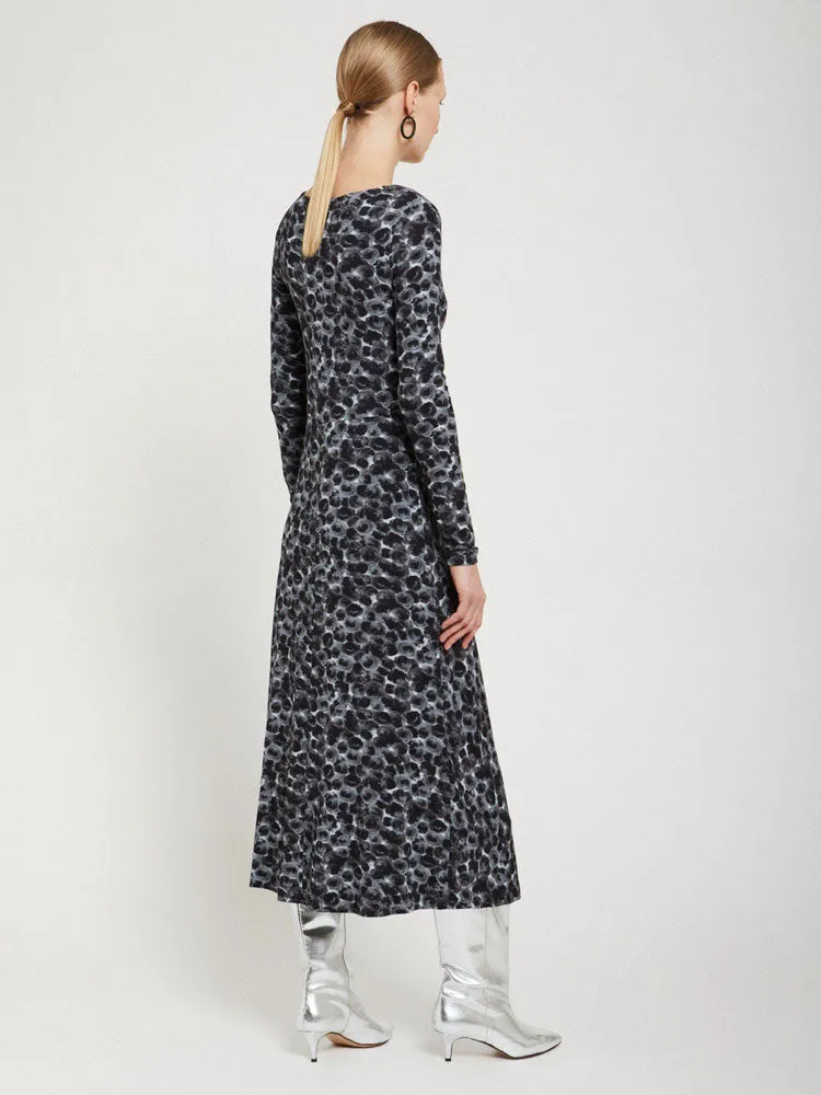 Ottod'Ame Printed Viscose Long Dress with Knot
