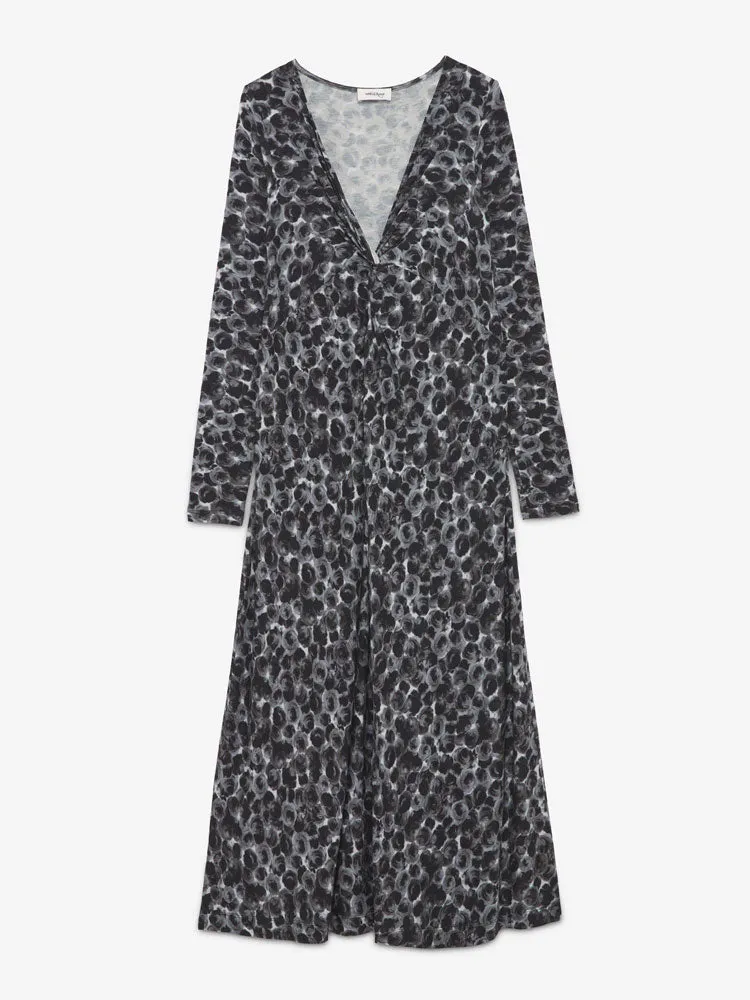 Ottod'Ame Printed Viscose Long Dress with Knot