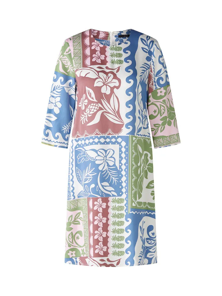 Oui Dress Blue & Green