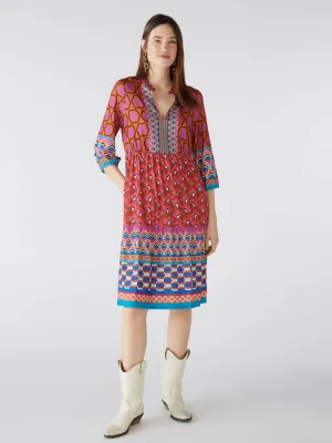 Oui Dress Pink & Blue