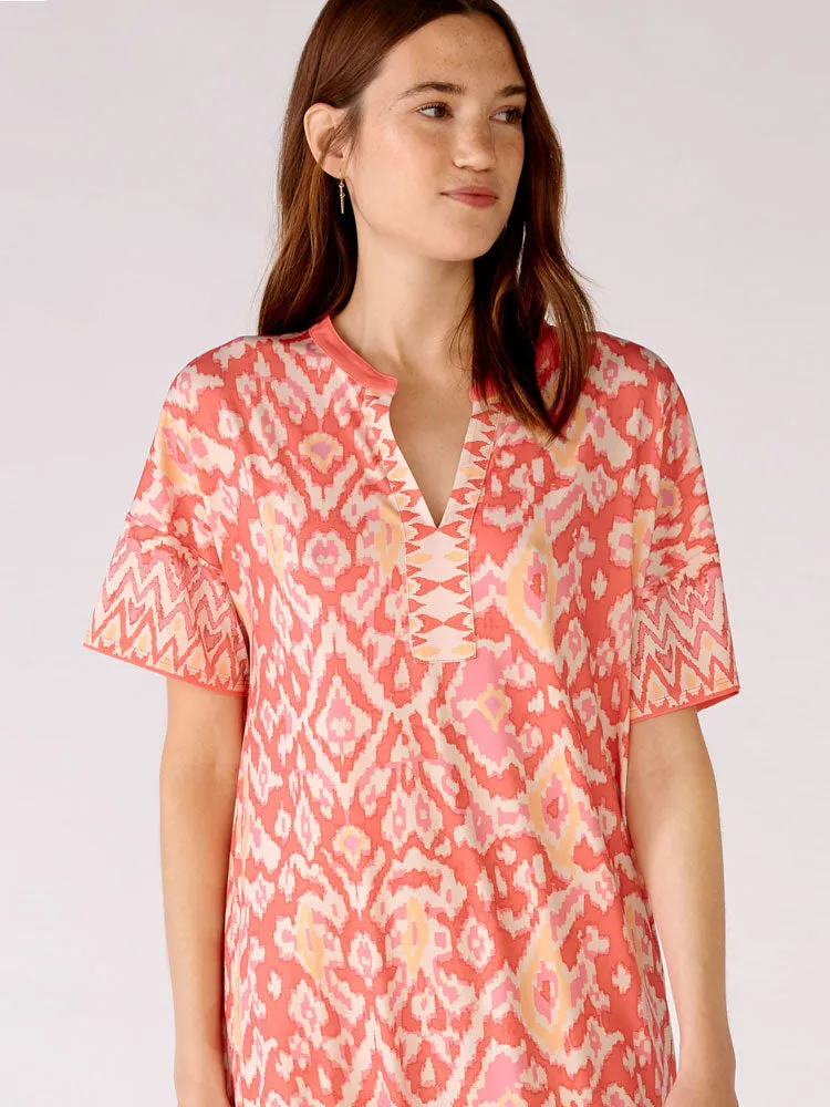 Oui Dress Pink & Orange