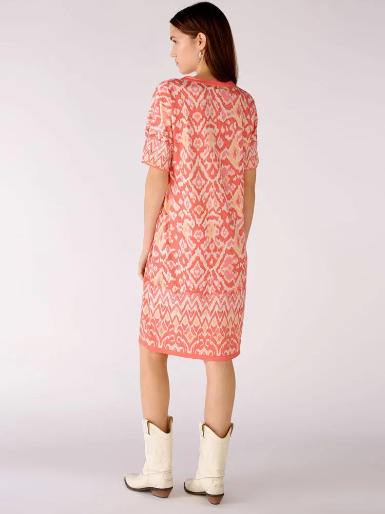 Oui Dress Pink & Orange
