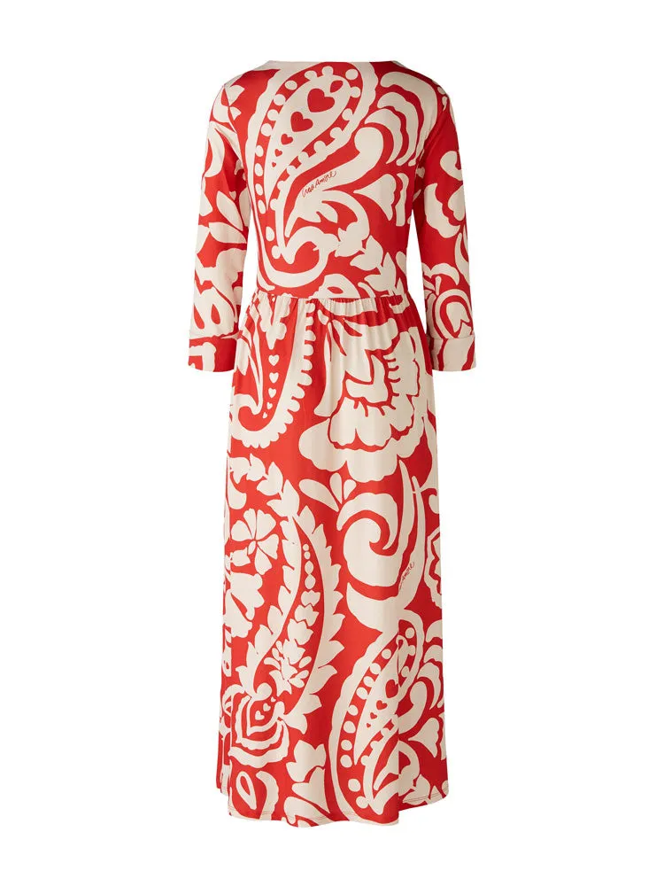Oui Dress Red & White