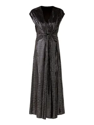 Oui Metallic Knot Dress Black