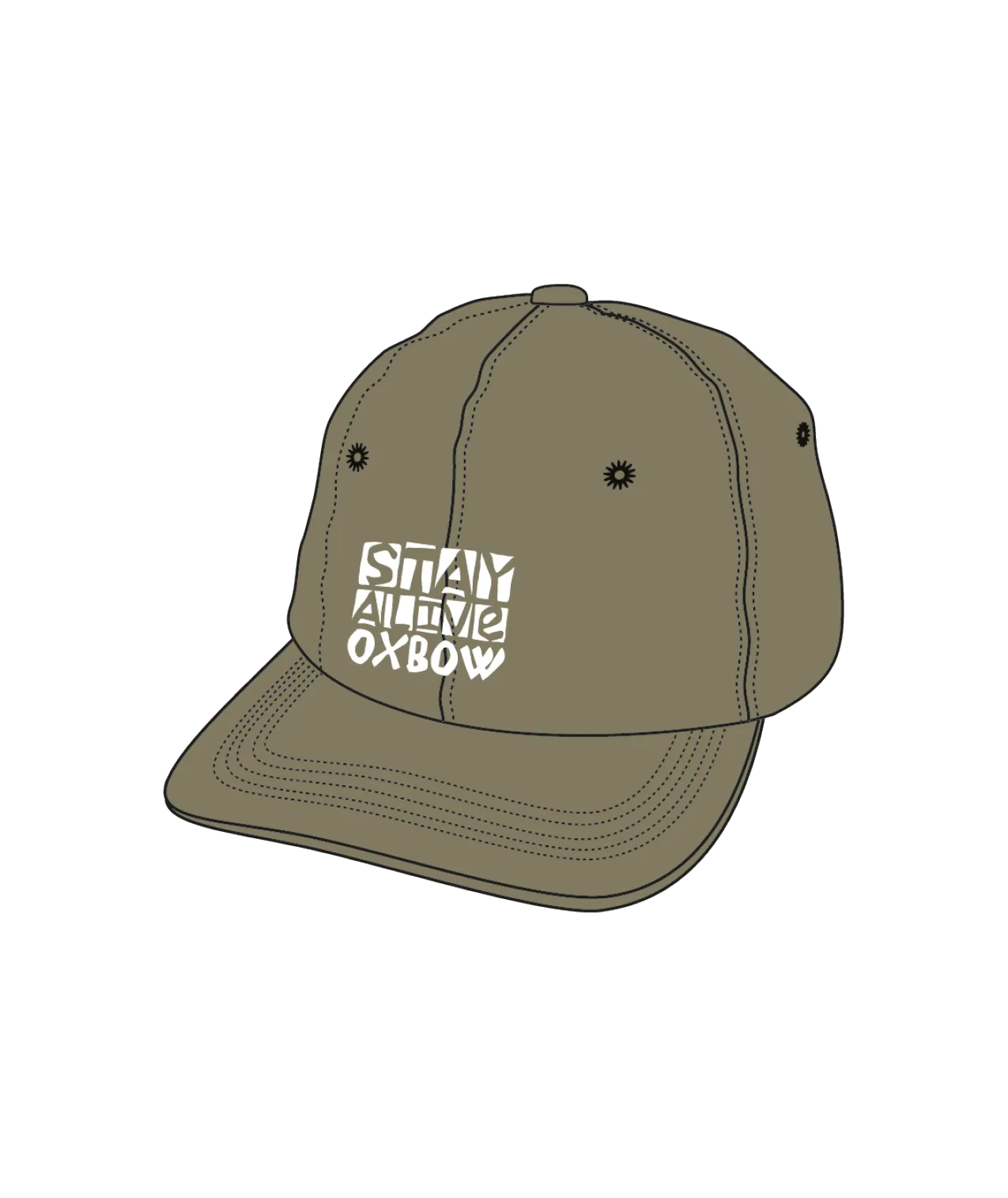 OXBOW Mens Womens Escape 6 Panel Baseball Dad Cap