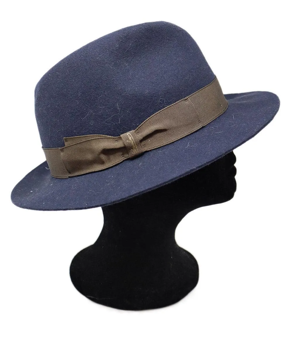 Paris Grey & Brown Trim Hat