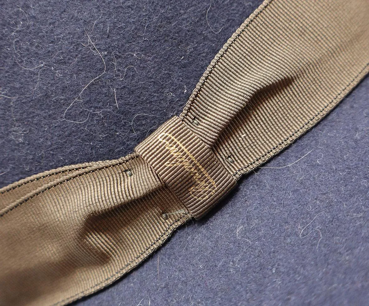 Paris Grey & Brown Trim Hat