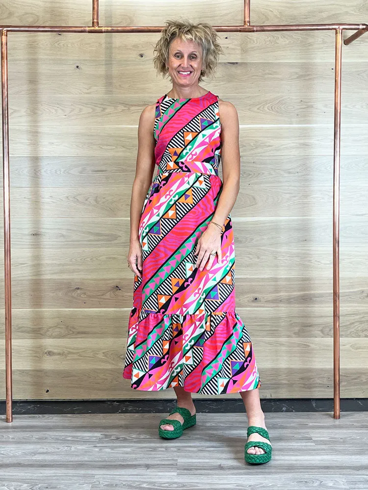 Peace   Chaos Cusco Dress Pink