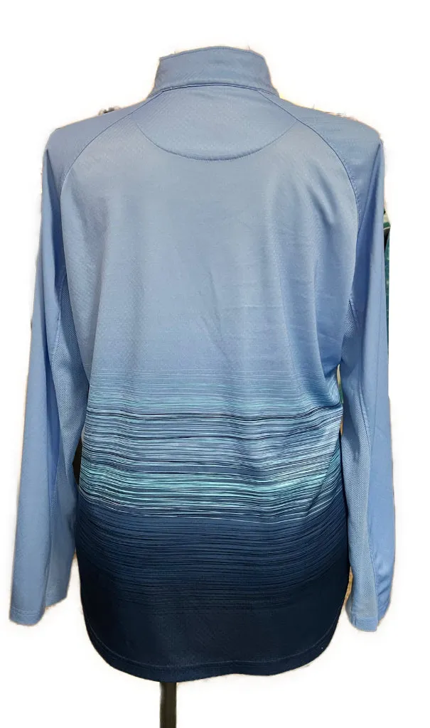 Pebble Beach Blue Gradient Quarter Zip Pullover