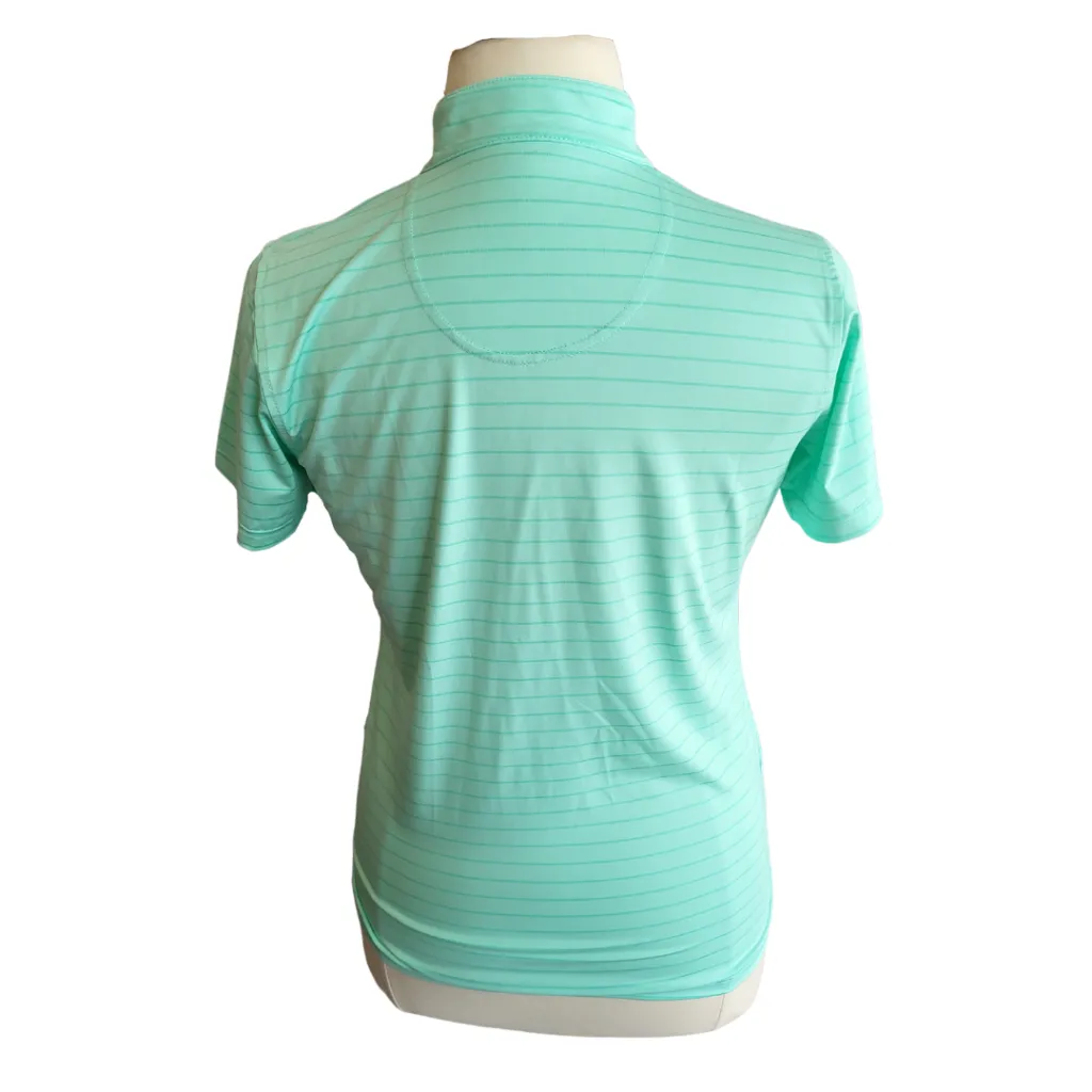 Pebble Beach Performance Golf Polo - Mint Stripe Size L