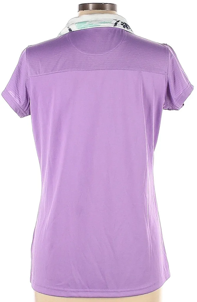 Pebble Beach Purple Golf Polo w/ Patterned Collar Size L.