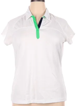 Pebble Beach White Short Sleeve Women's Golf Top w/Green Accents Size XL MSP$30