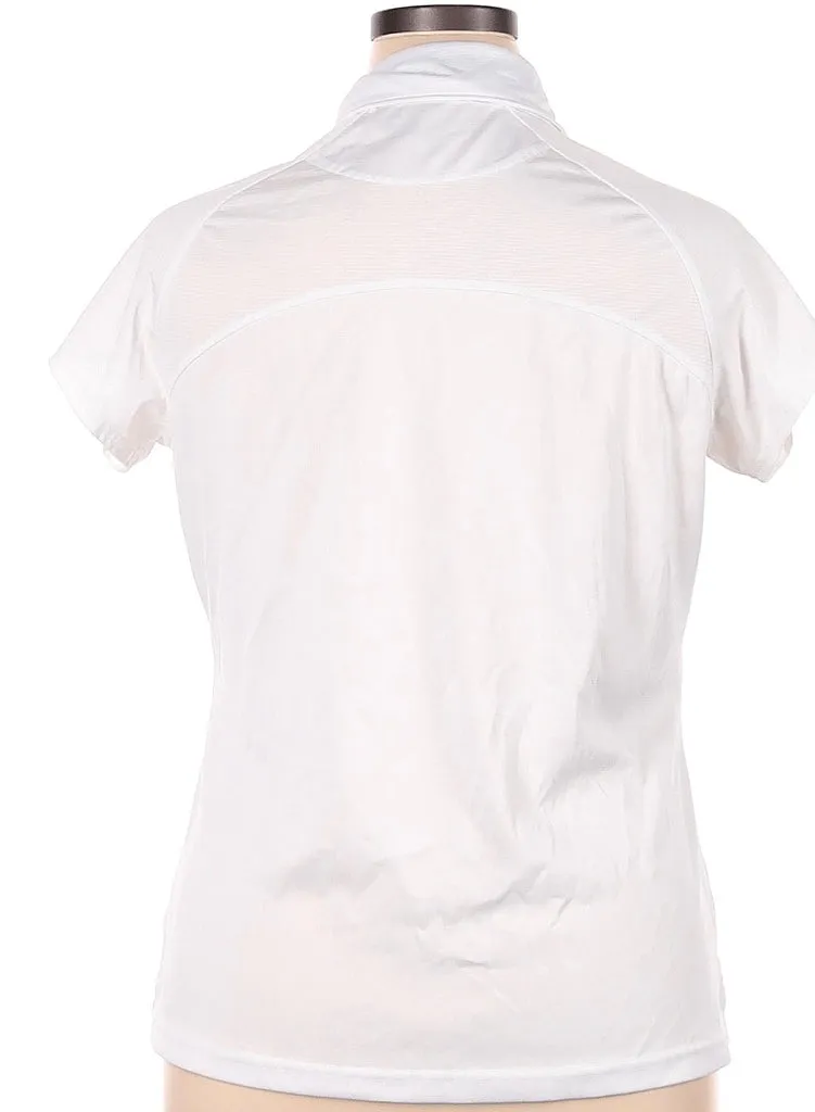 Pebble Beach White Short Sleeve Women's Golf Top w/Green Accents Size XL MSP$30
