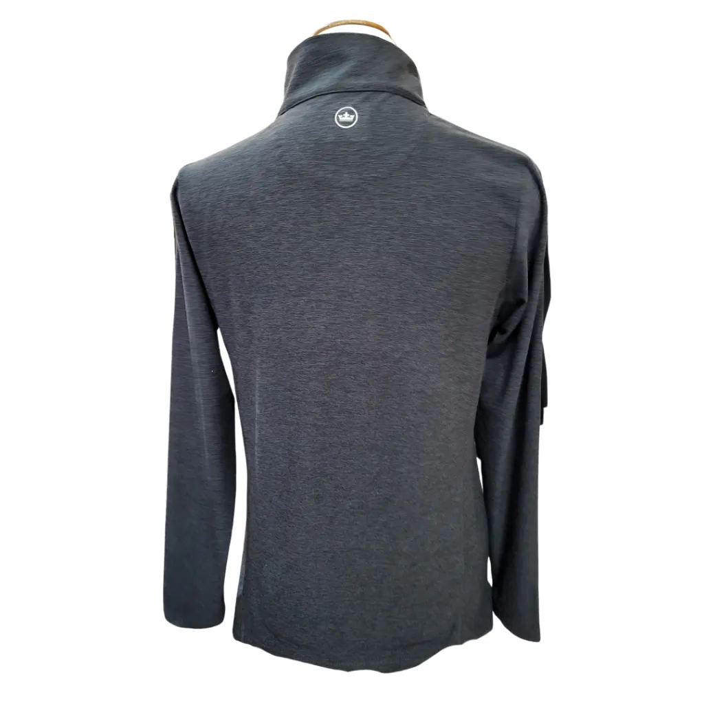 Peter Millar Heathered Dark Gray Women's Golf Pullover w/Logo Size M