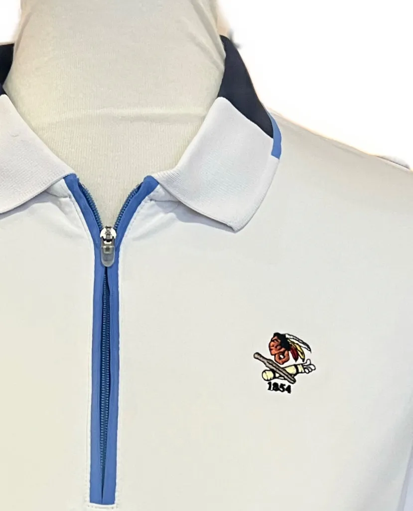Peter Millar Women's White Long Sleeve Golf Polo w/ Logo  Size M MSP$120