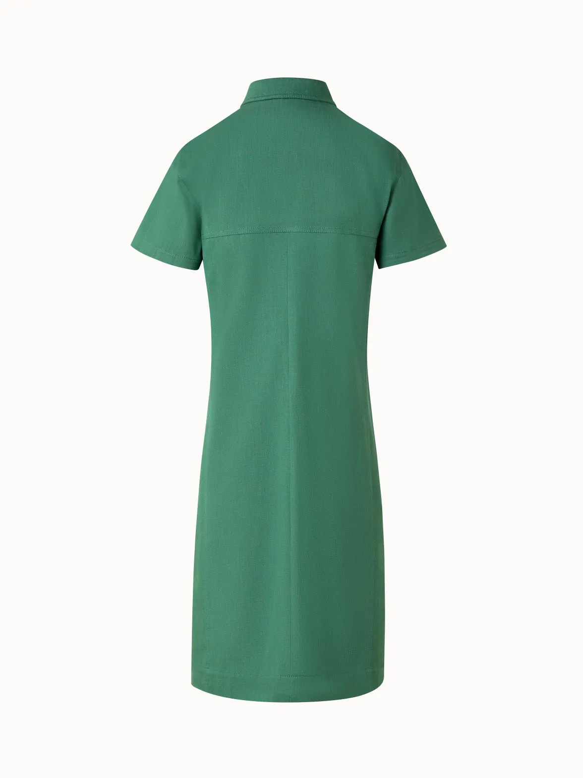 Polo Dress in Cotton Denim Stretch 