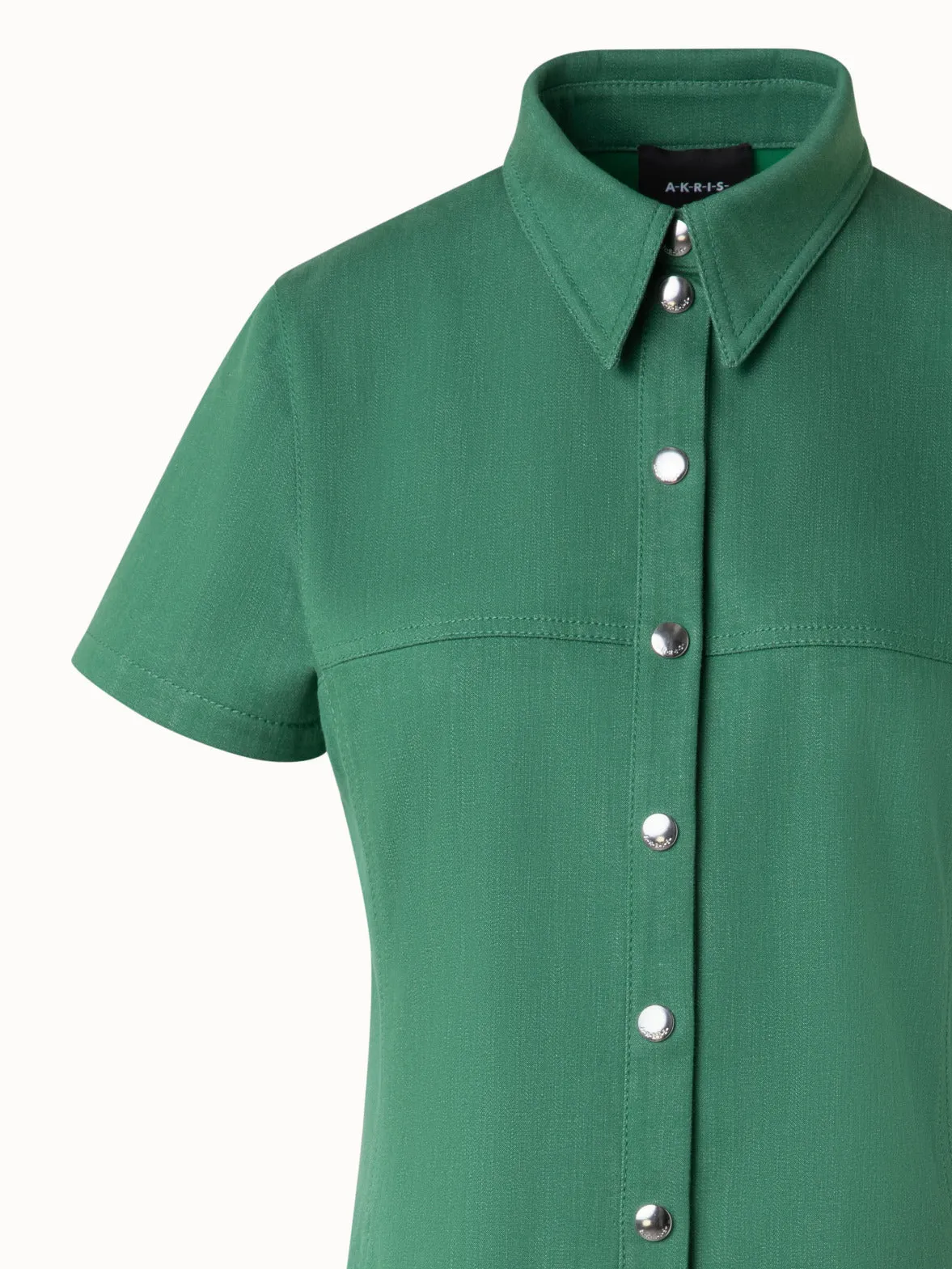Polo Dress in Cotton Denim Stretch 