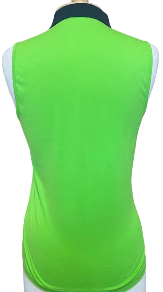 Polo Golf Lime Green Sleeveless Polo w/ Navy Collar Size M MSP$78