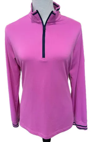 Polo Golf Women's Fuchsia Quarter Zip Pullover Size L MSP$