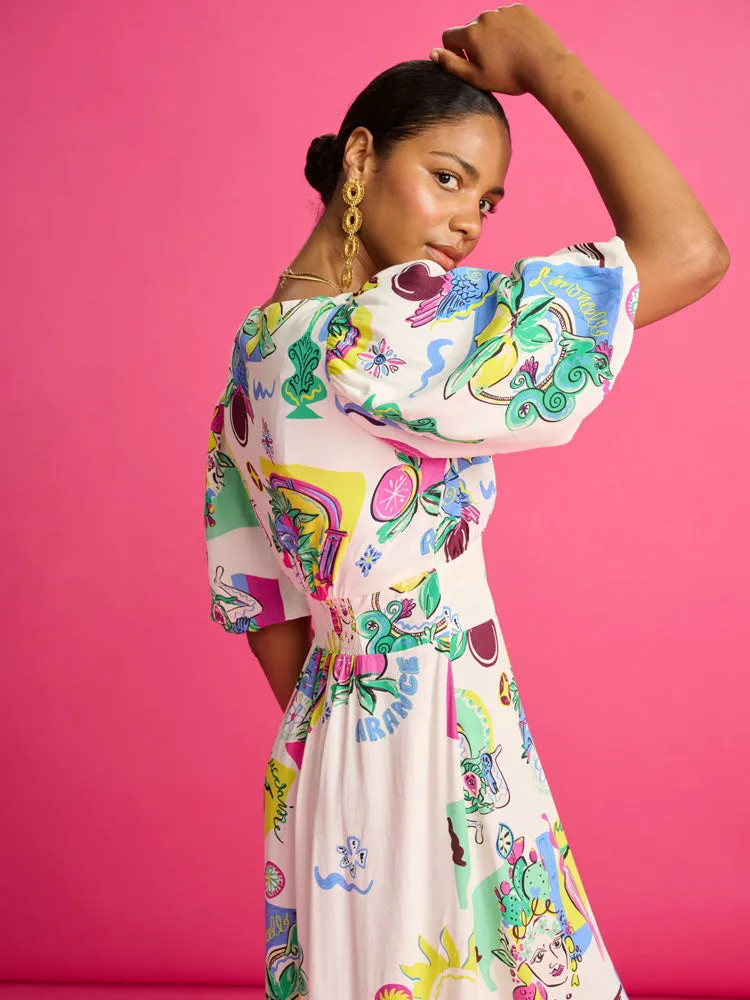 Pom Dress Sicilian Love