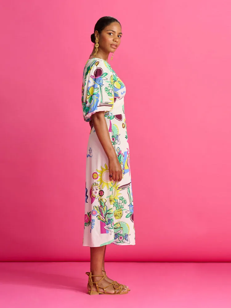 Pom Dress Sicilian Love