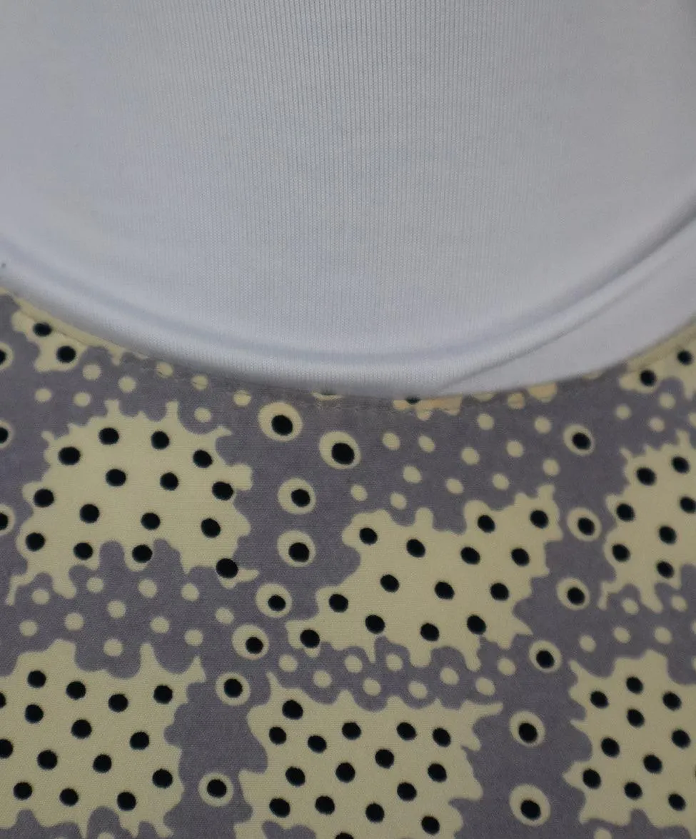 Prada Ivory & Grey Print Silk Dress sz 2