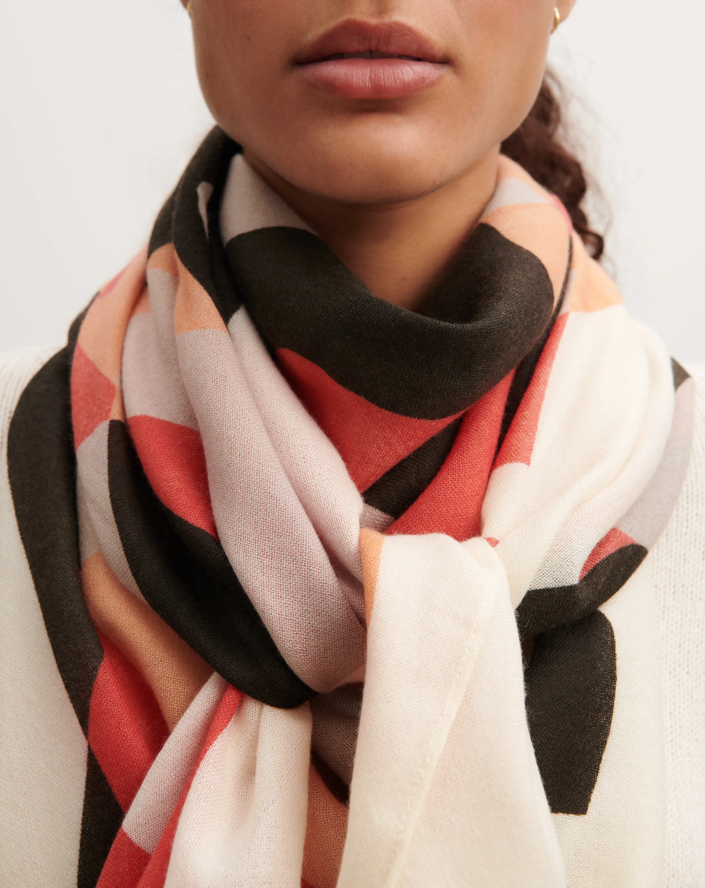 Printed square scarf Eric Bompard