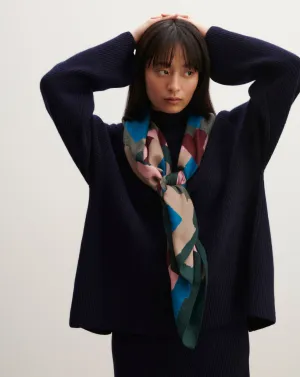 Printed square scarf Eric Bompard