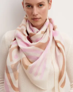 Printed square scarf Eric Bompard