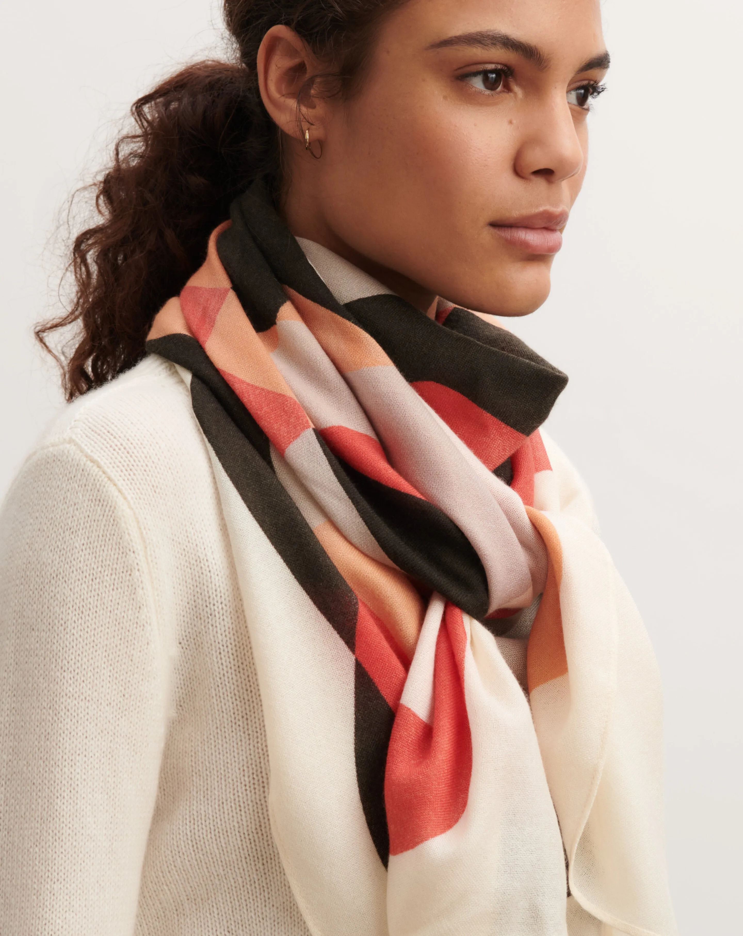 Printed square scarf Eric Bompard