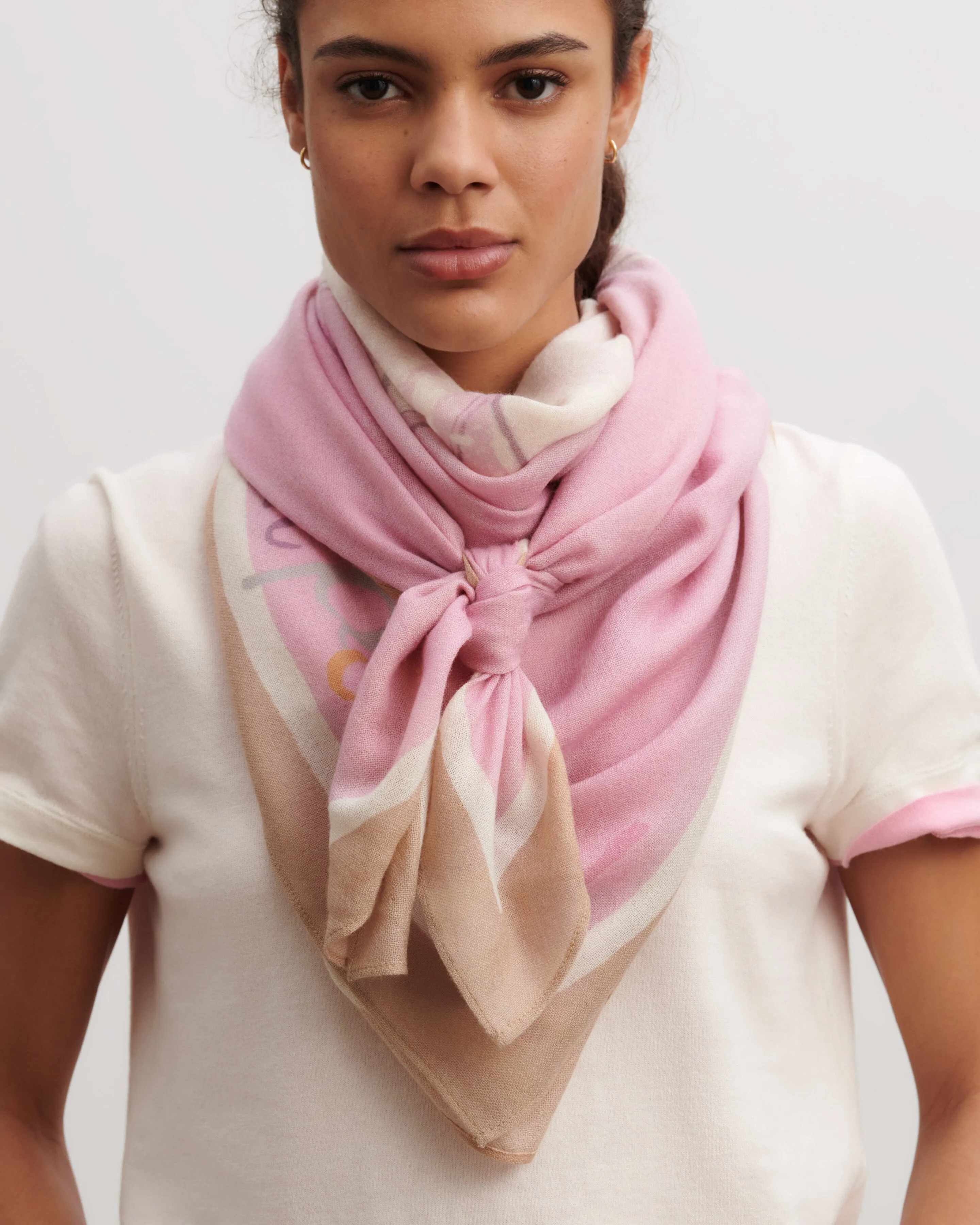 Printed square scarf Eric Bompard