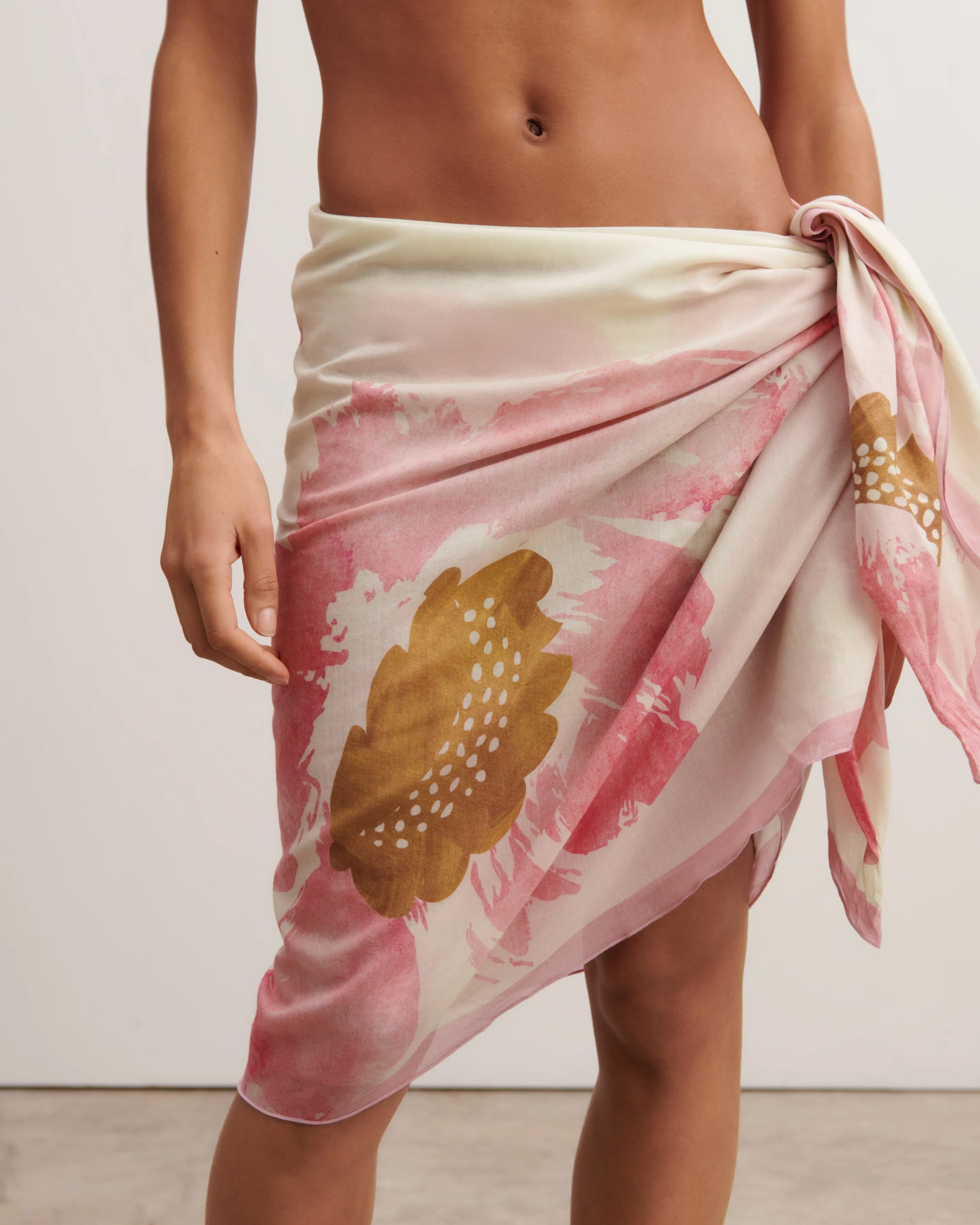 Printed summer giant stole Eric Bompard