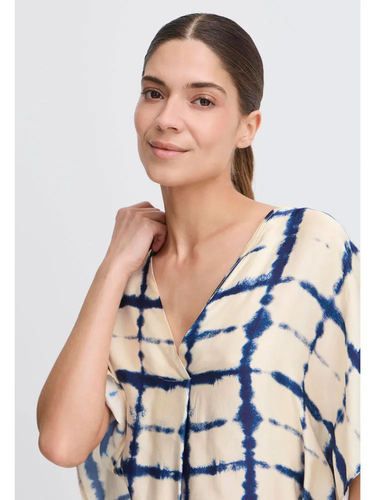 Pulz PzElani Dress Off White & Navy