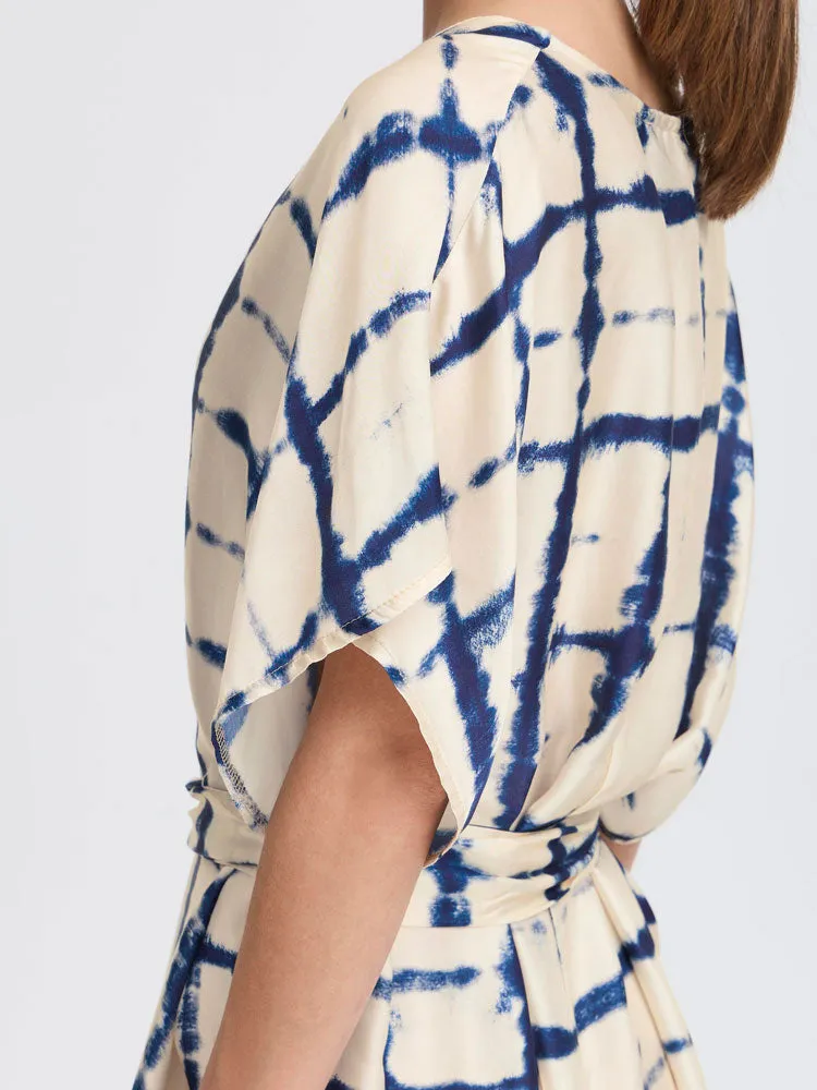 Pulz PzElani Dress Off White & Navy