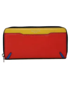 Rag & Bone Red Yellow & Blue Leather Wallet